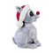 Roman 8.0 Inch Rudolph Pudgy Pals Christmas Figurine , Lighted Christmas Decor Red Nose Reindeer
